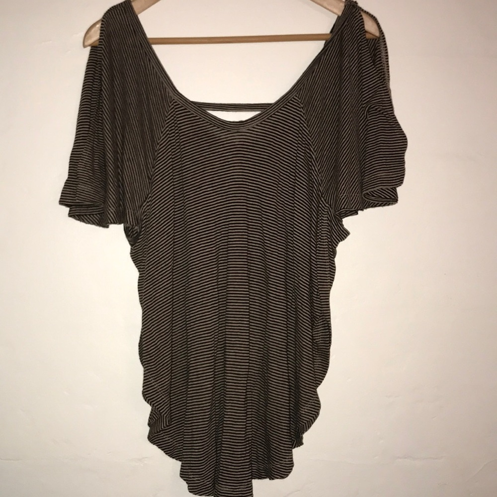 FREE PEOPLE STRIPE FLOWY TOP